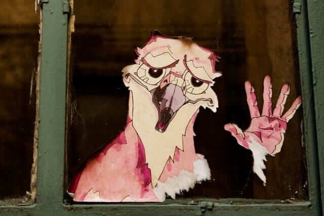 Mural wave goodbye