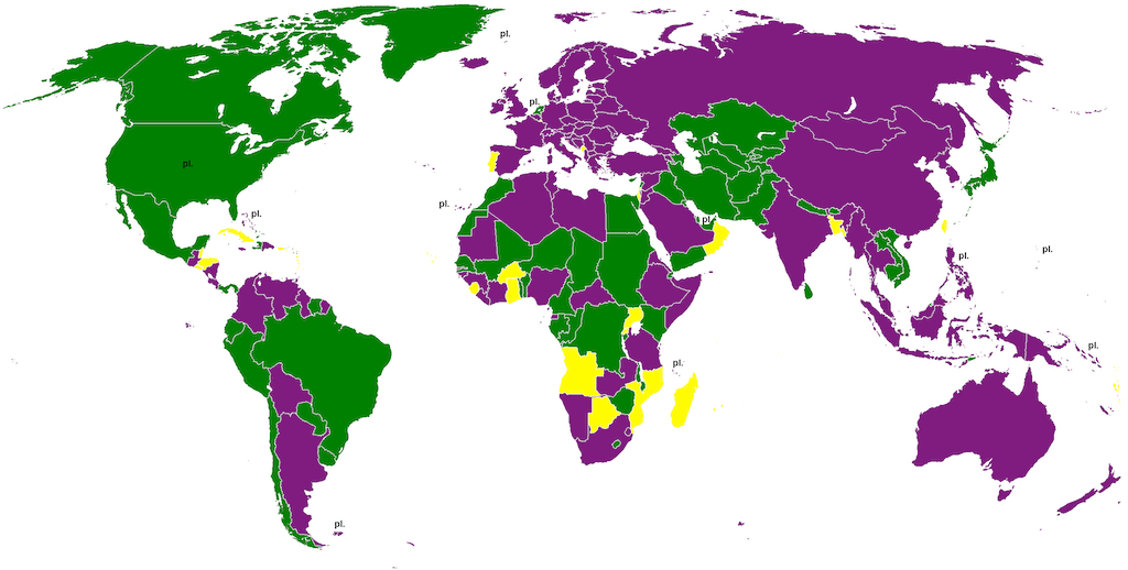 Portuguese countries map