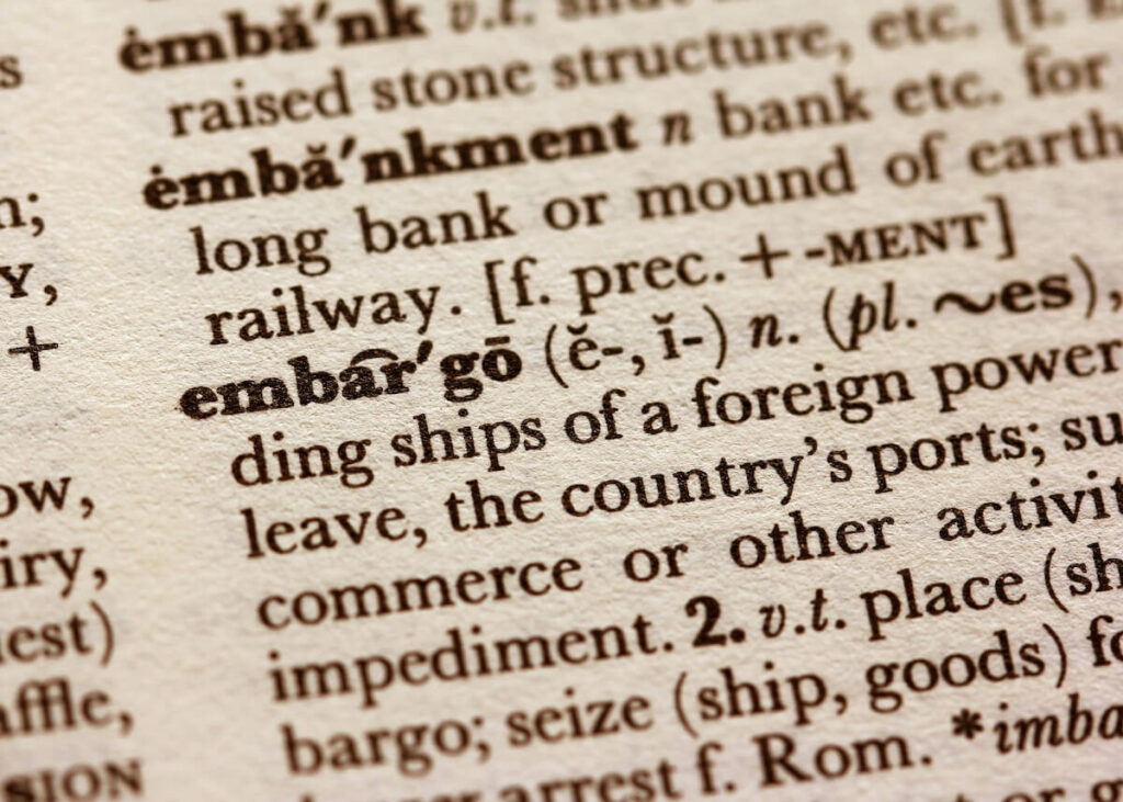 close up on a page of a dictionary