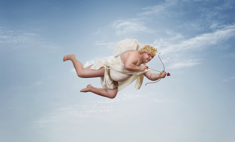 Funny fat cupid