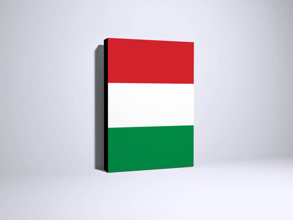 Hungarian flag on a book