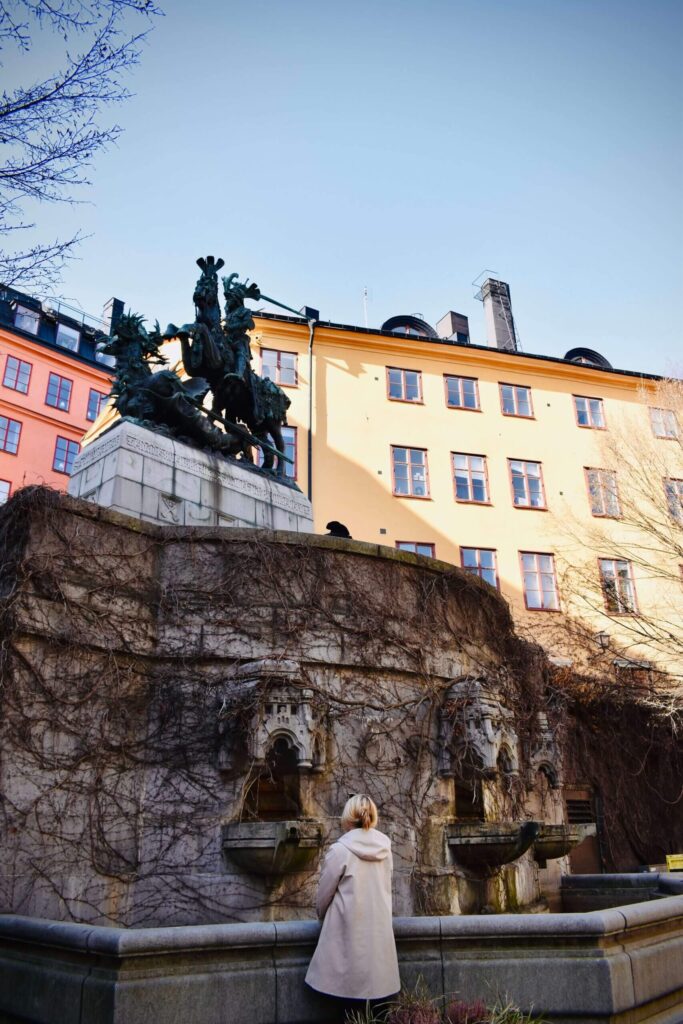 Gamla stan fountain in Sweden