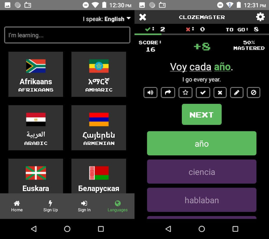 Clozemaster app