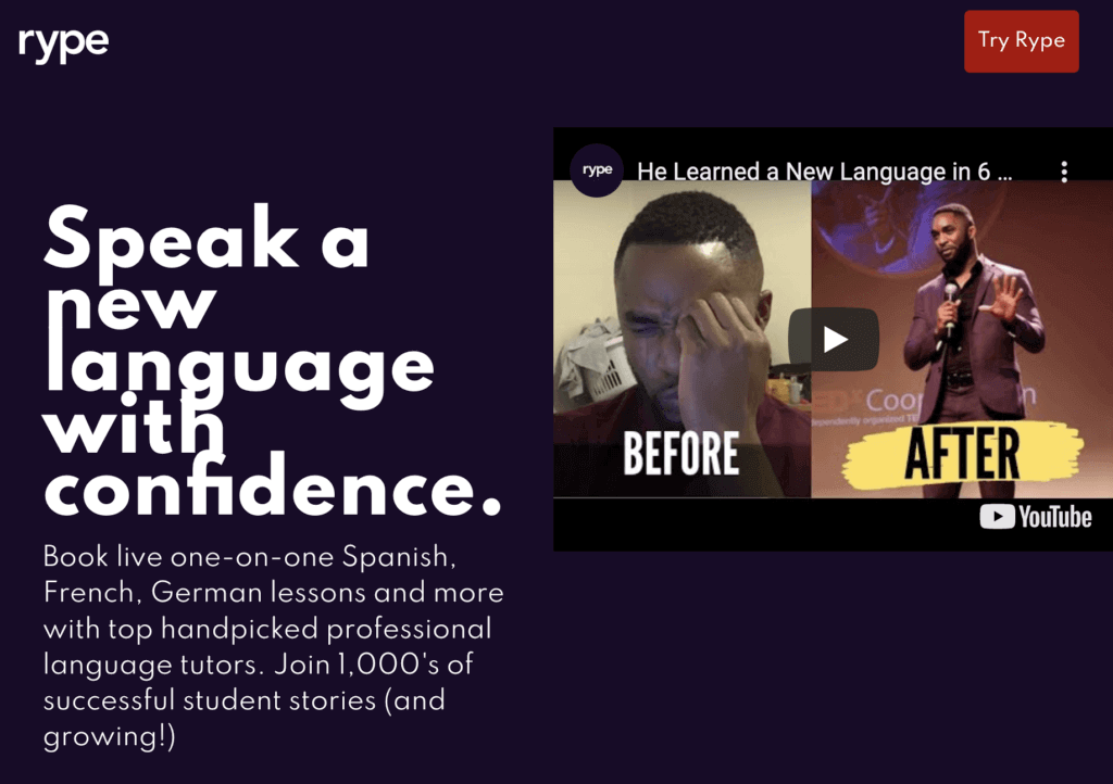 Find language tutors on Rype
