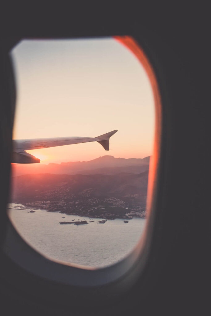 Travel on a plane