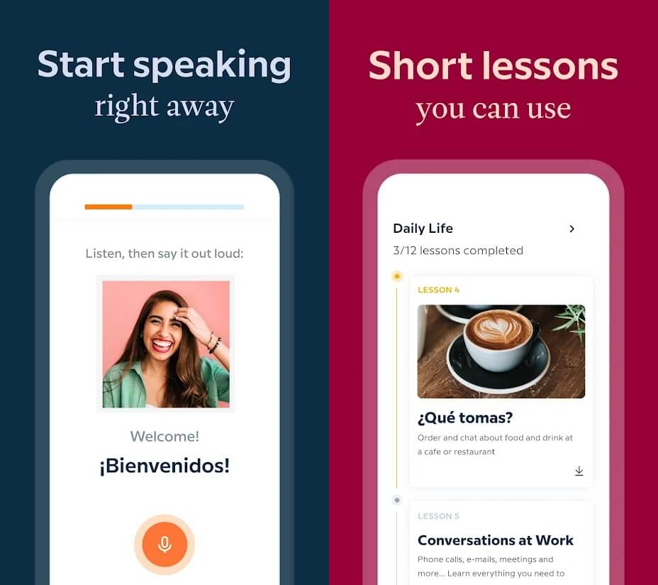 The Babbel mobile app