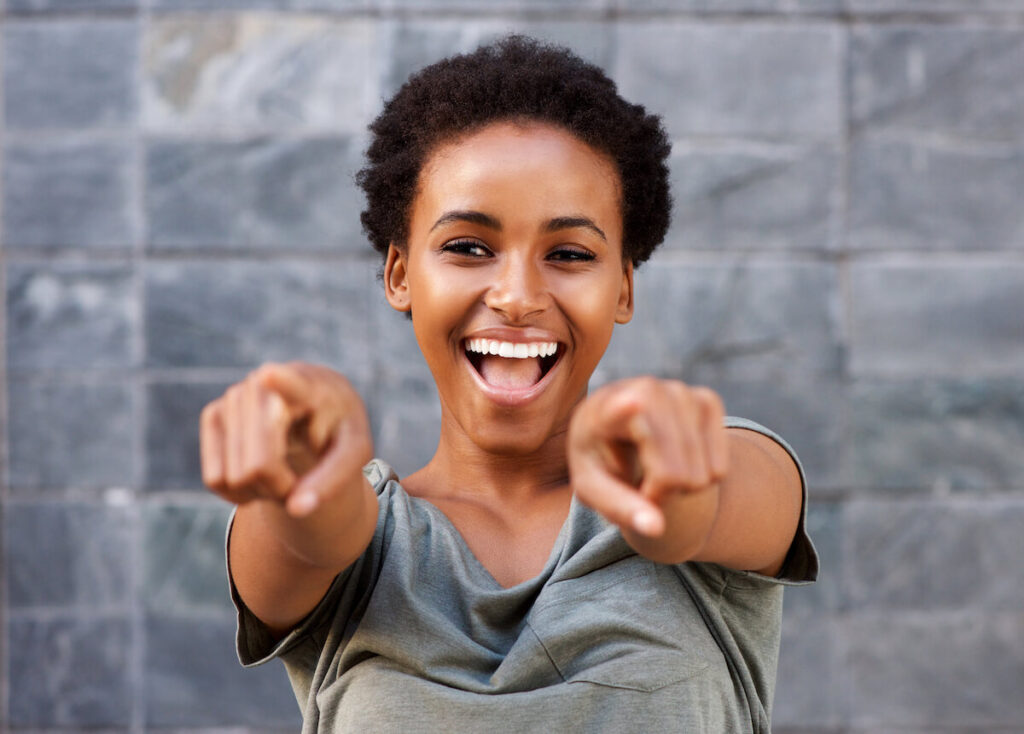 Happy, smiling woman