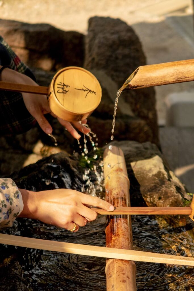 Washing at Japanese shrine
