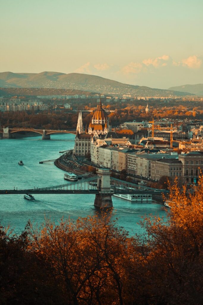 aerial view of Budapest, Hungary