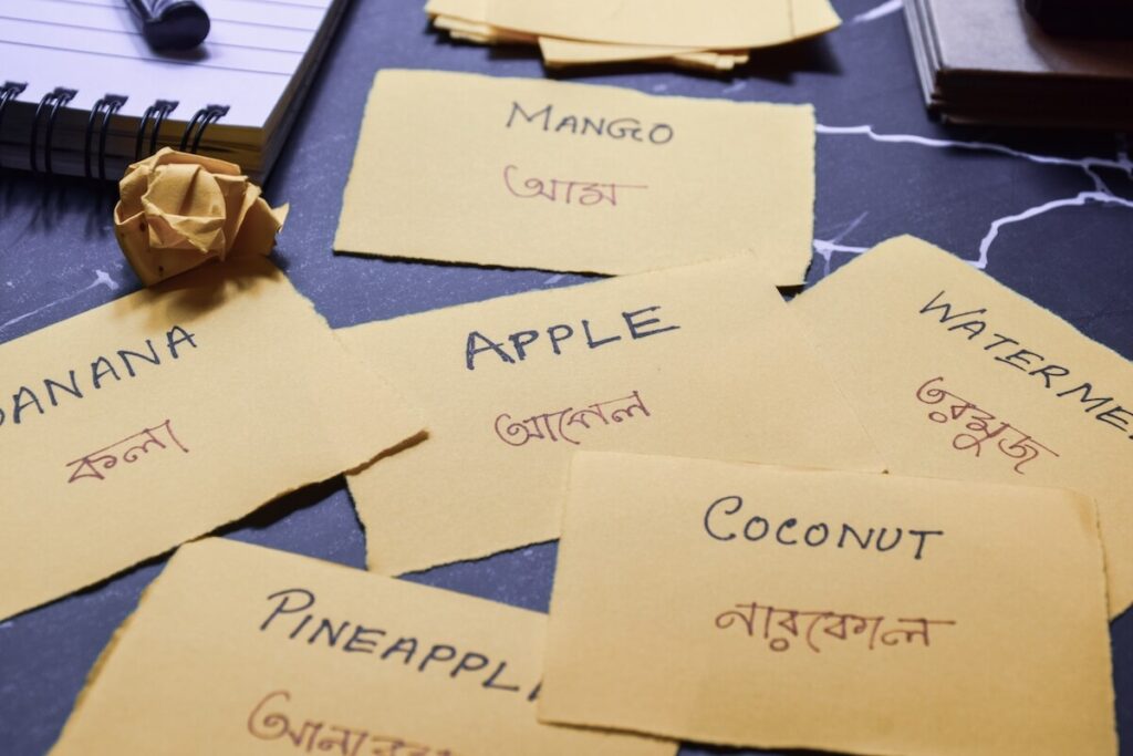 Bengali flashcards