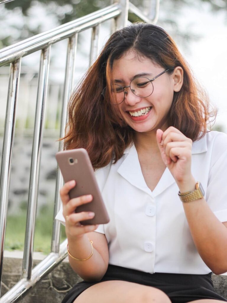 woman using a mobile phone