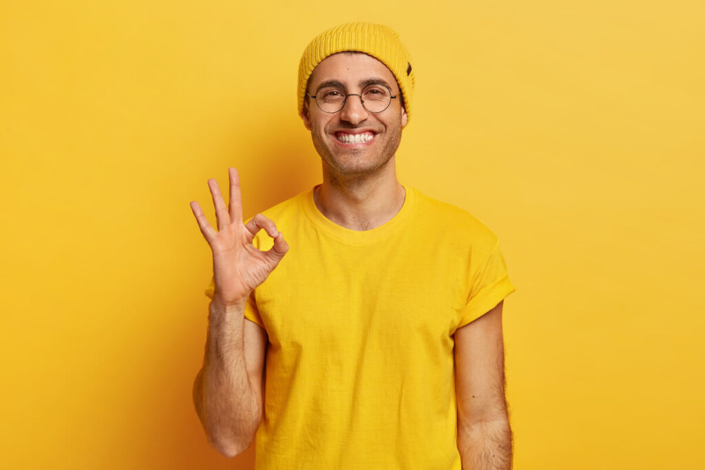 man doing the okay sign