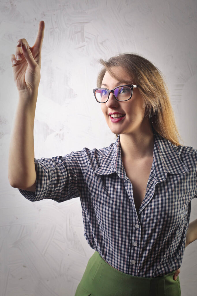 woman calling attention of someone