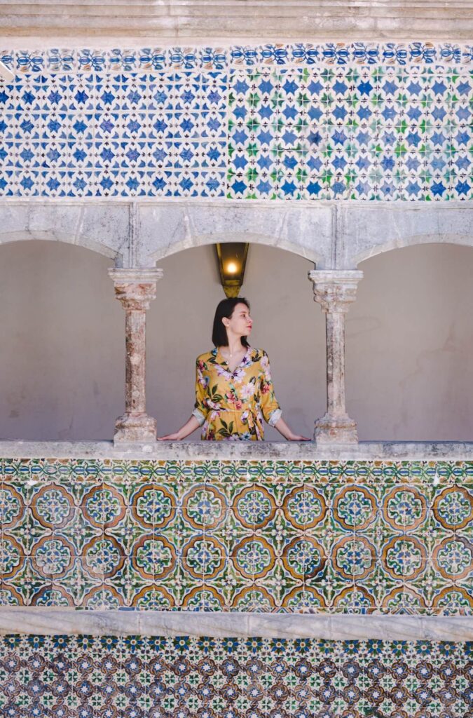 woman inside building in Lisbon, Portugal