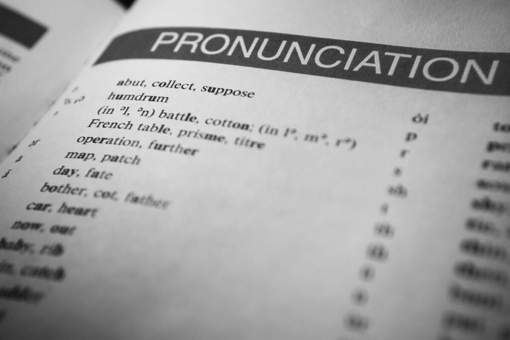 pronunciation chapter from a book