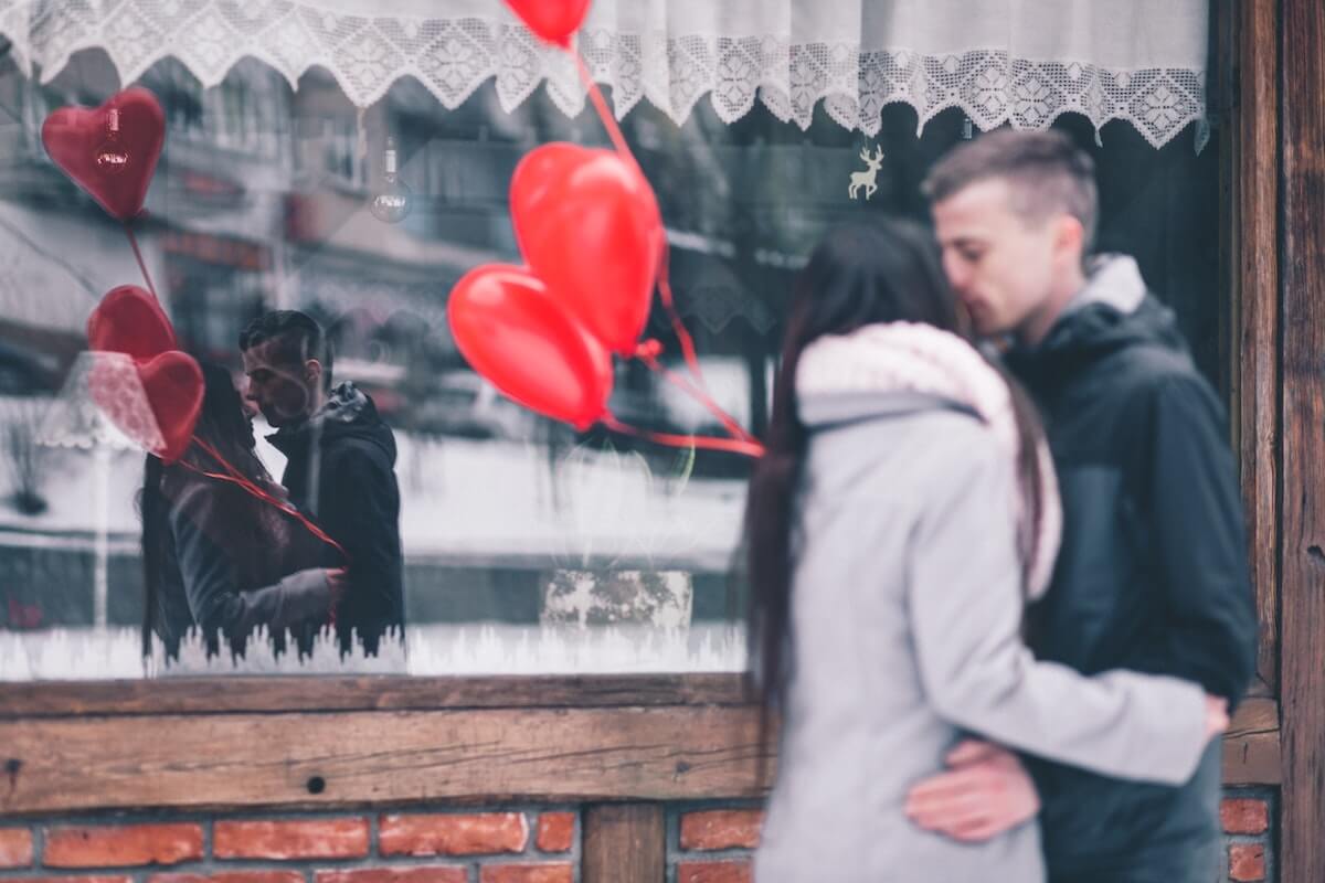 couple staring at each other in Olsztyn, Poland