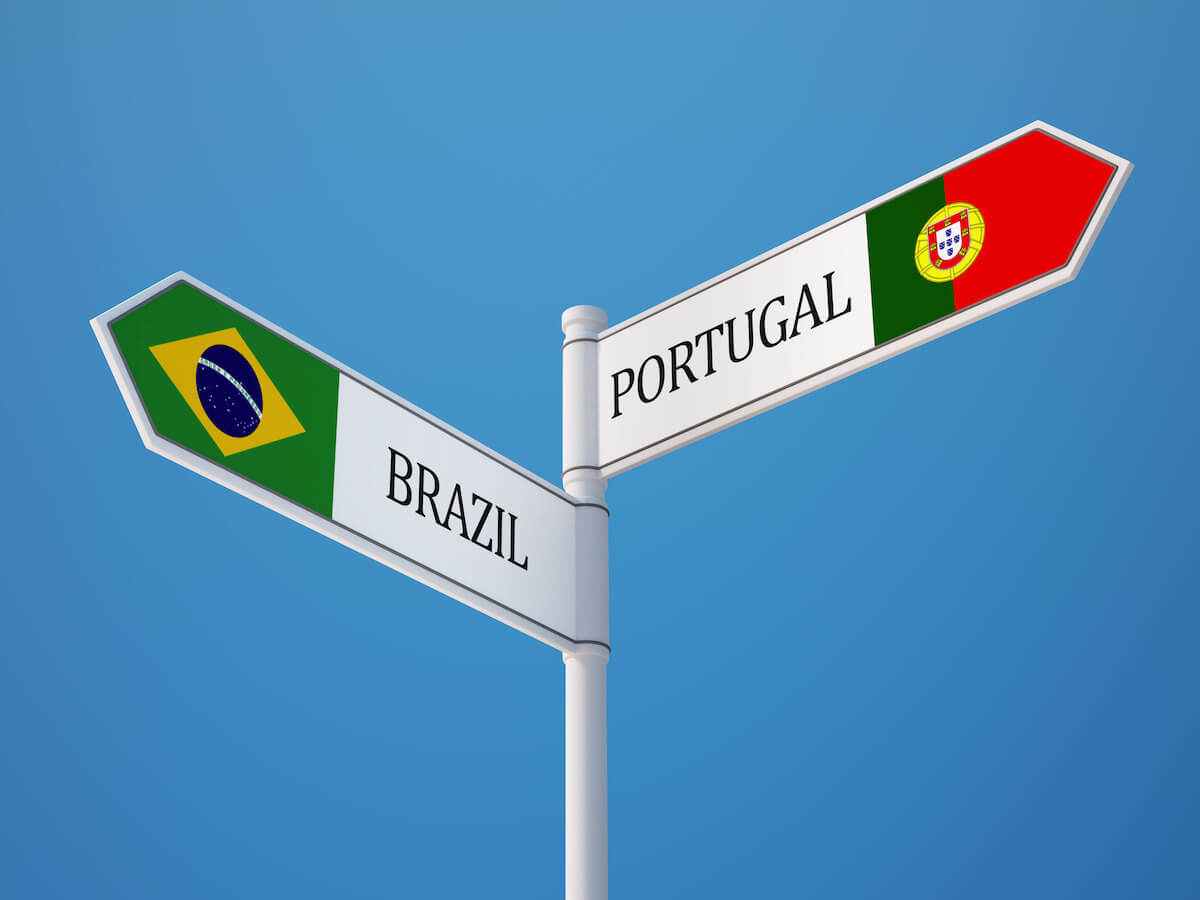 brazil portugal flags opposite signs