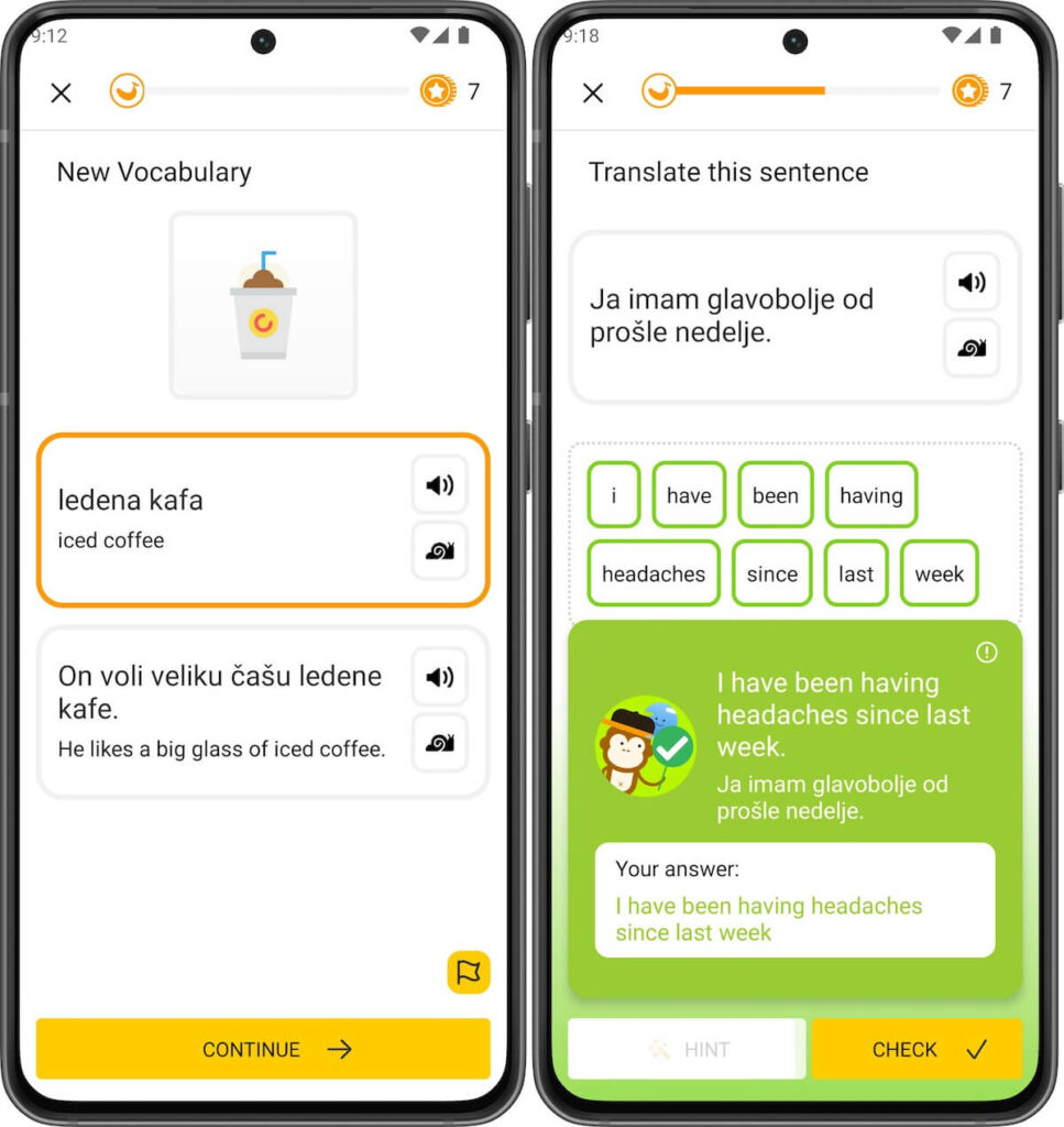 Learn Serbian on Ling App
