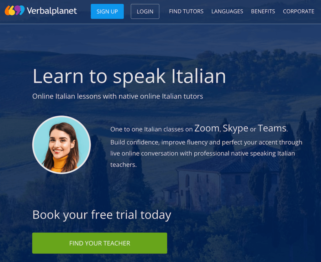 Hire Italian tutors on Verbalplanet