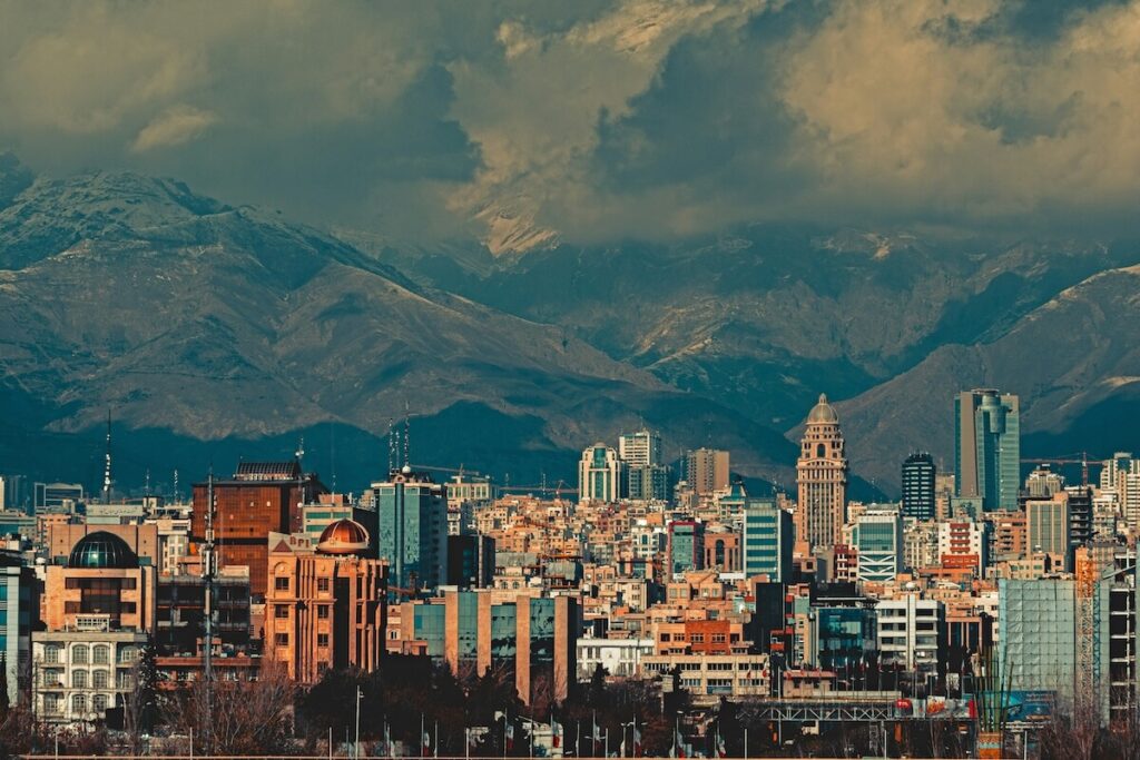 panoramic aerial view of Tehran