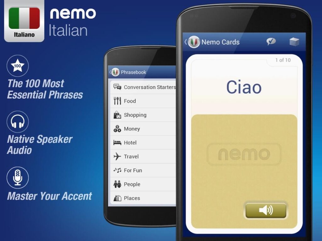 Nemo Italian course app