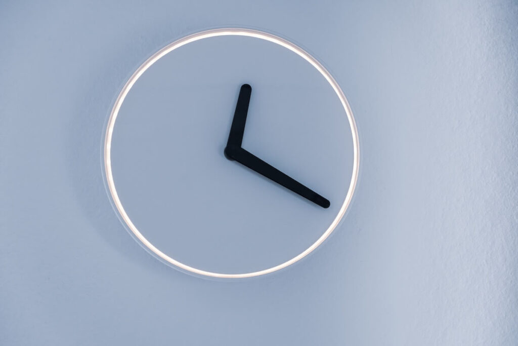 numberless clock on wall