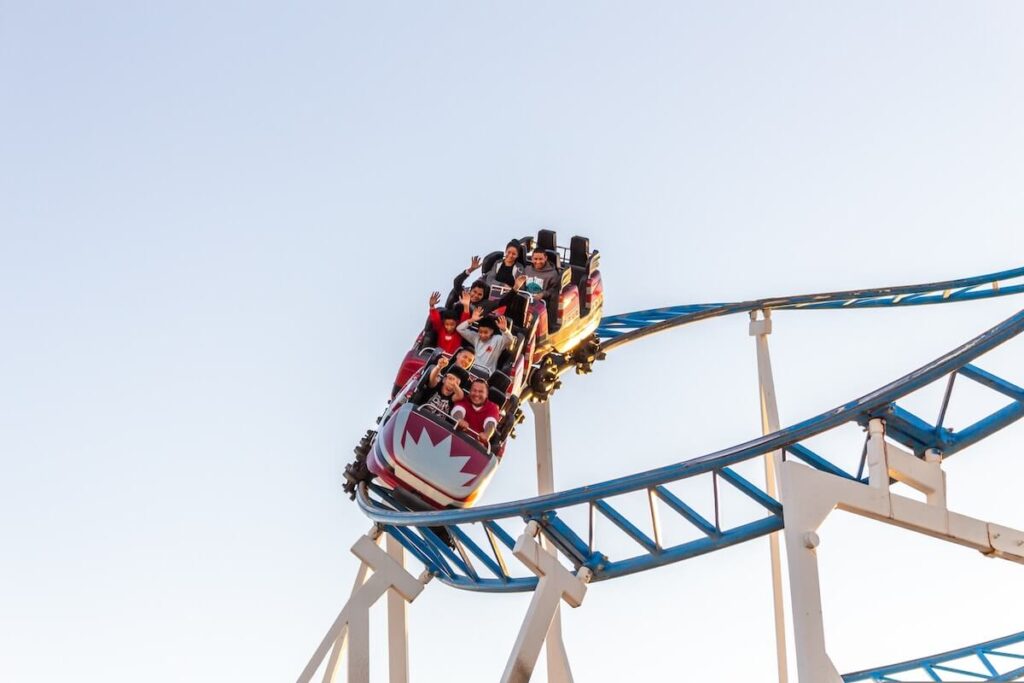 thrilling roller coaster ride