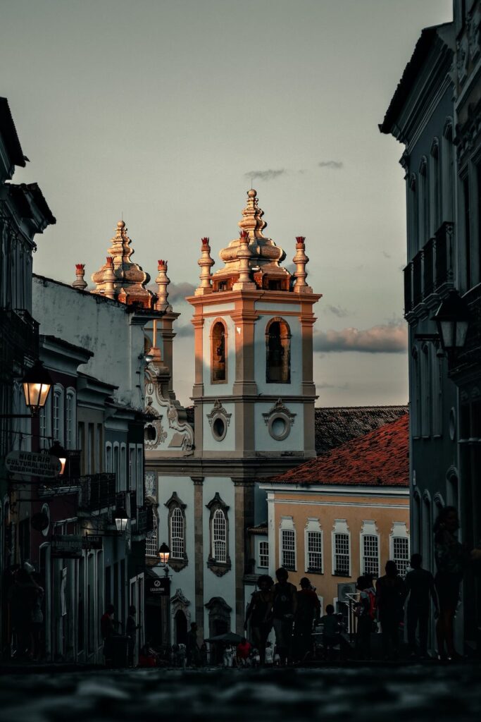 Pelourinho district in Salvador de Bahia during golden hour