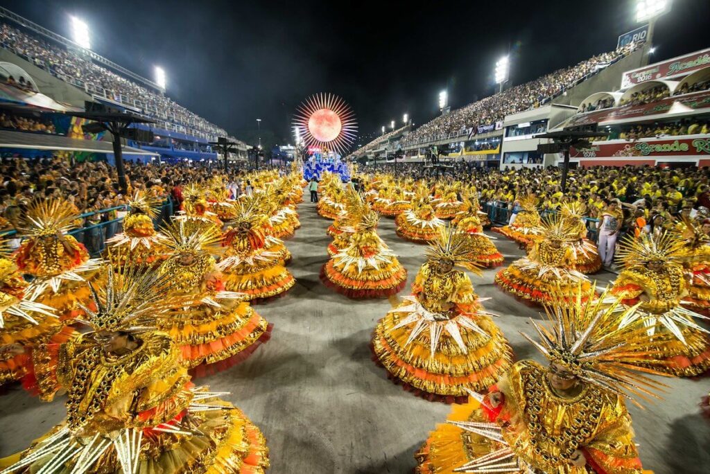 samba school parade during Rio carnival