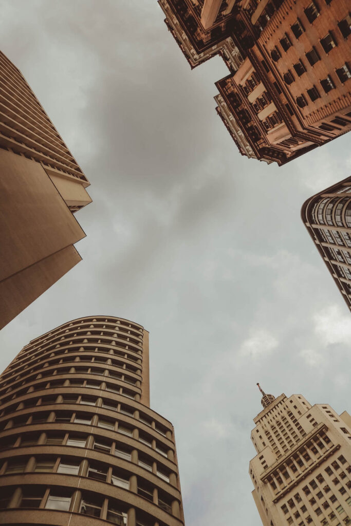 iconic Sao Paulo buildings on a cloudy day