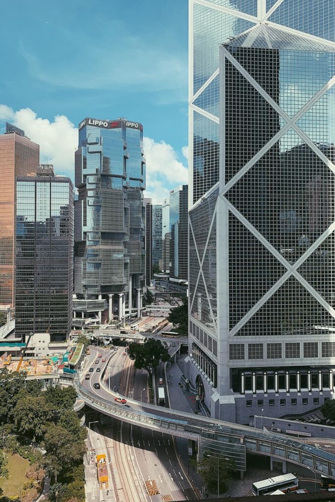view of Hong Kong central by day from China Club
