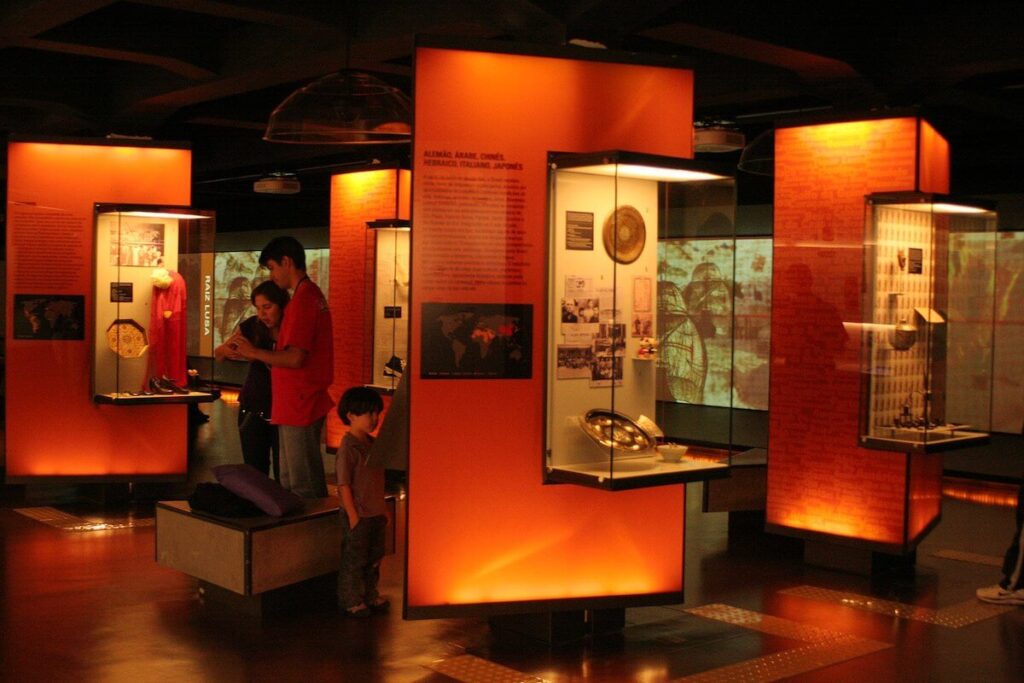 inside the Museum of Portuguese Language in Sao Paulo