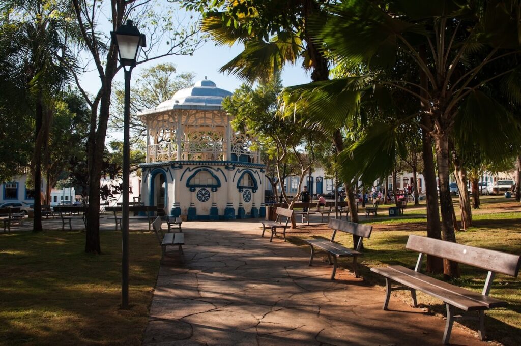 quaint plaza in town of Goias