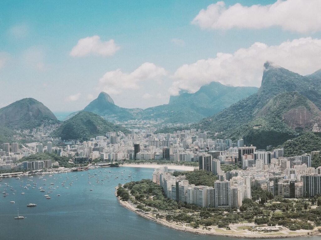 Rio de Janeiro harbor and mountains
