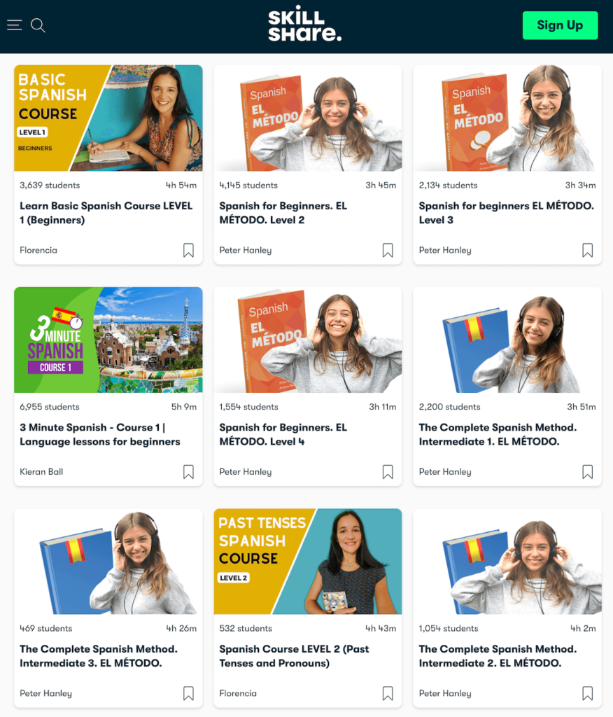 Learn Spanish on Skillshare