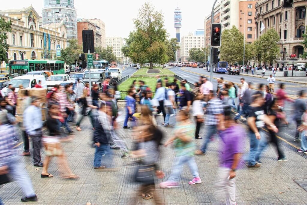 Crosswalk in long exposure
