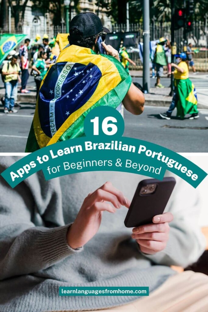 apps to learn brazilian portuguese pinterest image