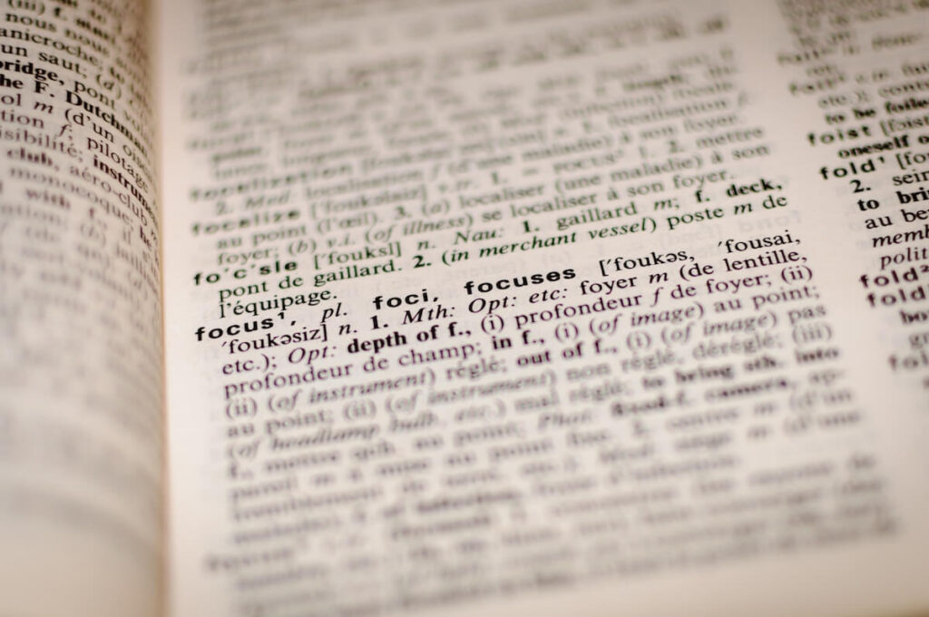 focus definition on english dictionary