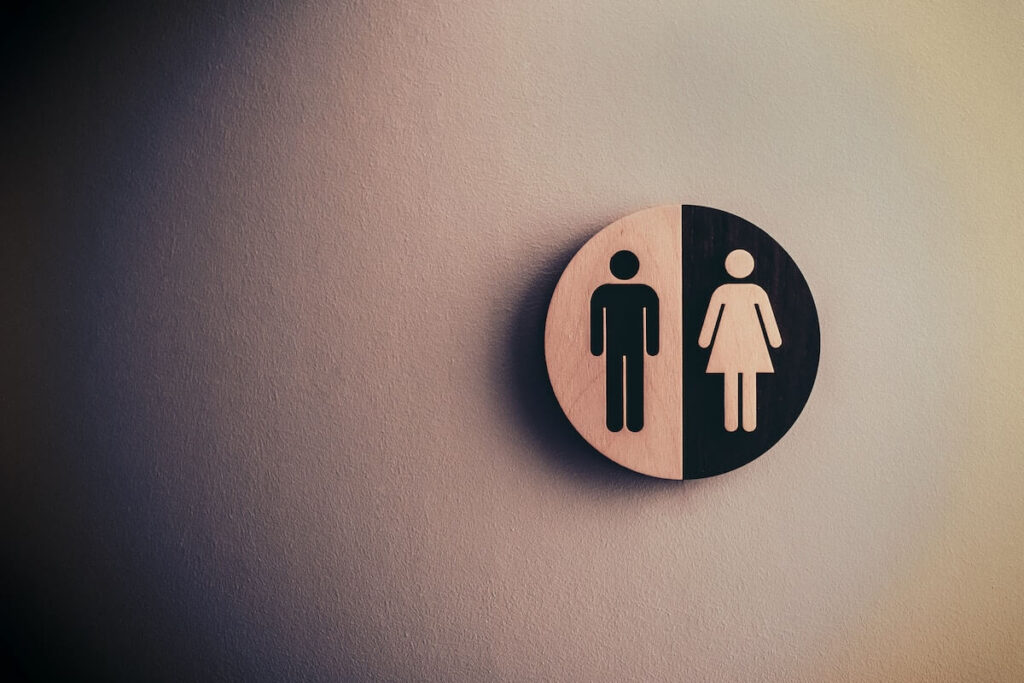 gender icon sign on wall