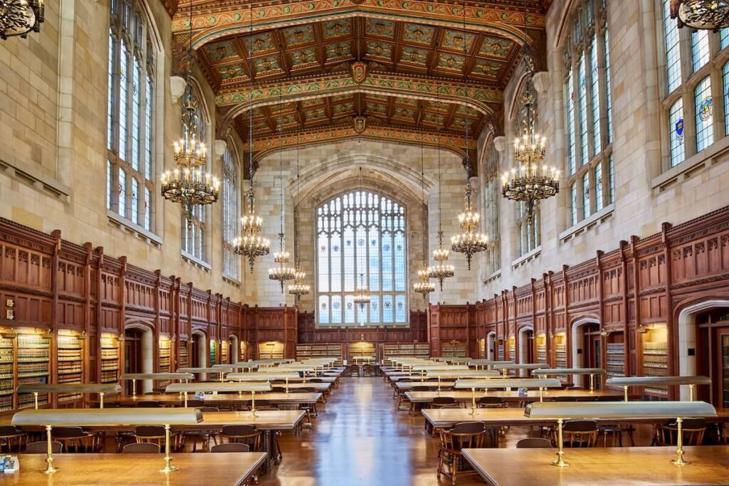 ornate reading room library in michigan