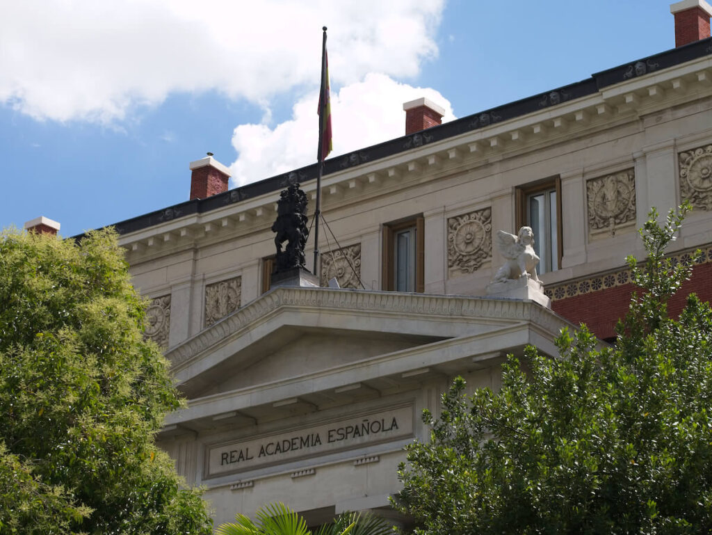 royal spanish academy facade close up