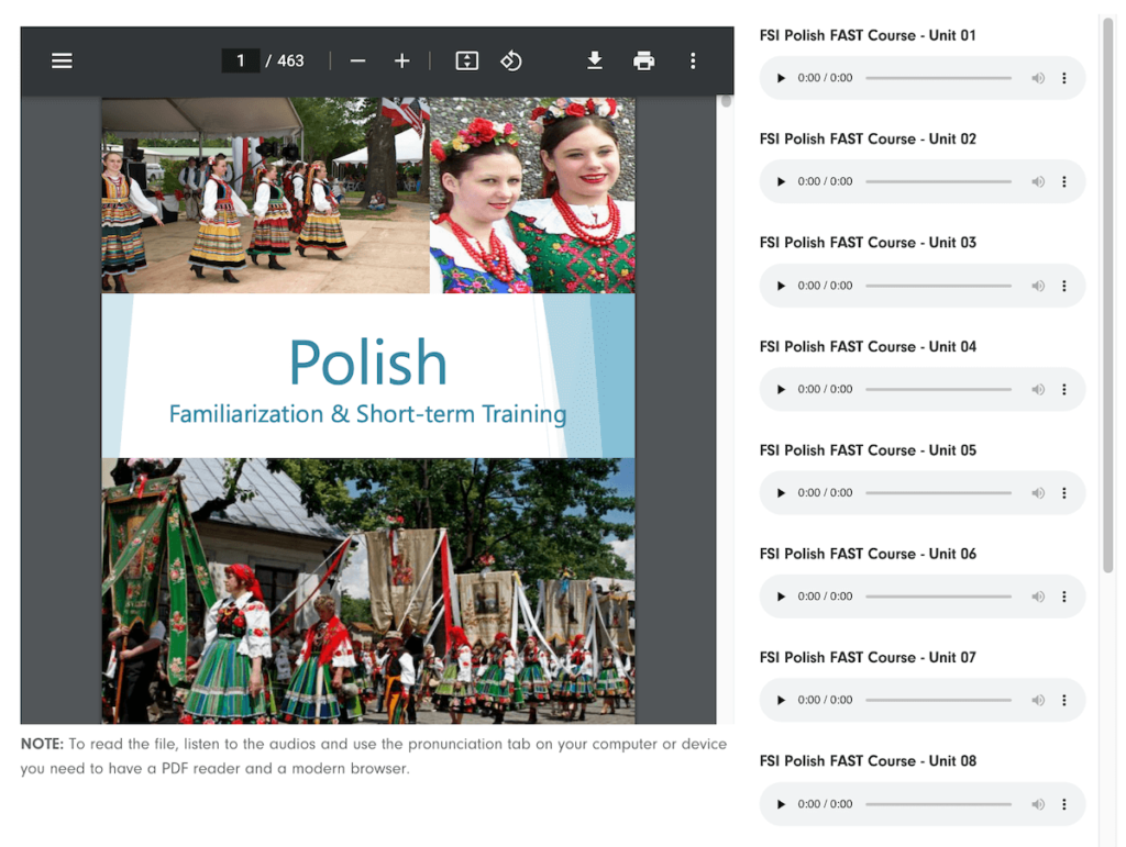 Learn Polish on Live Lingua's FSI courses