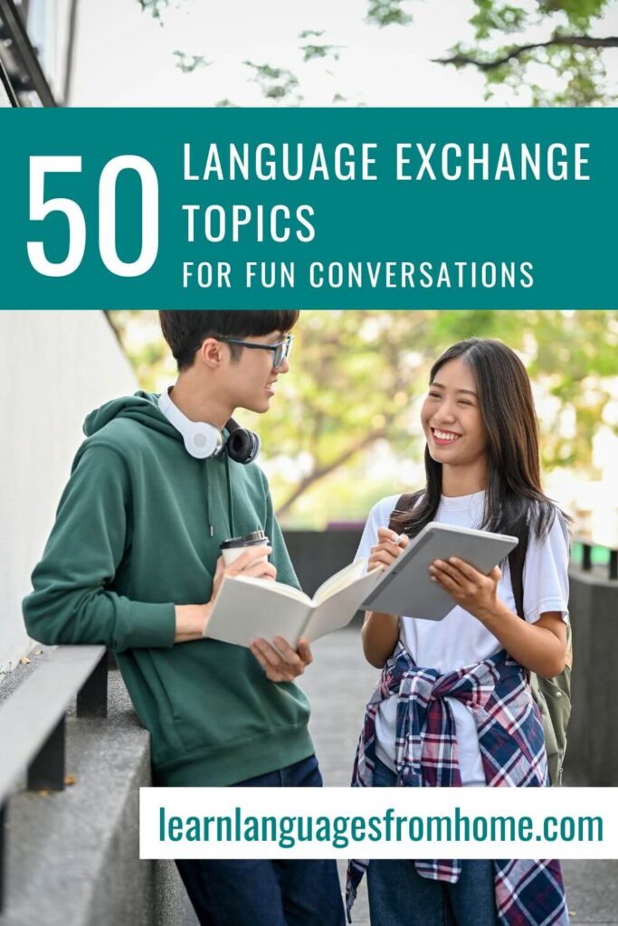 language exchange topics pinterest image