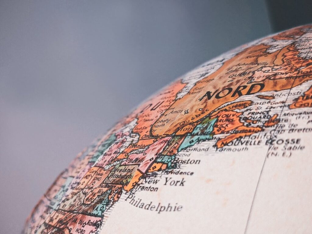 earth globe detail