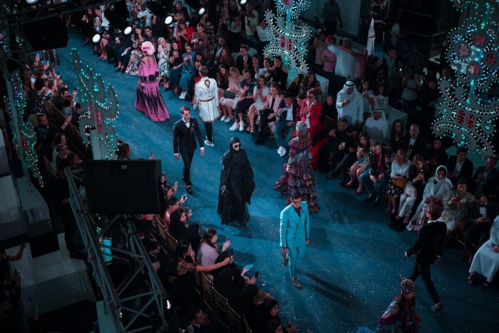 fashion show from above