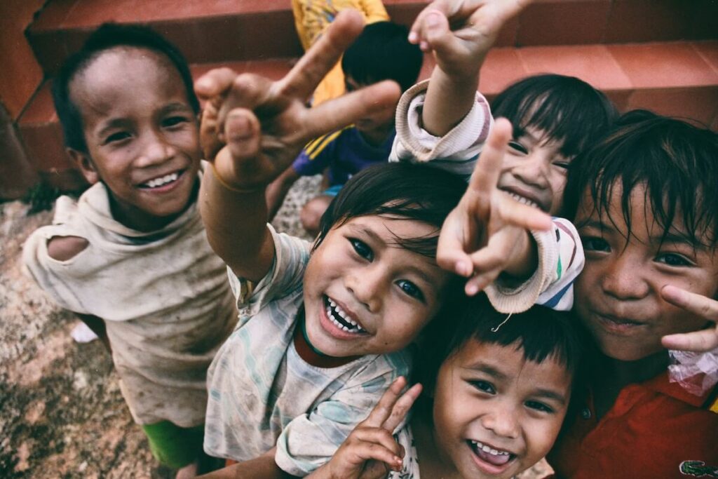 happy children posing for pic