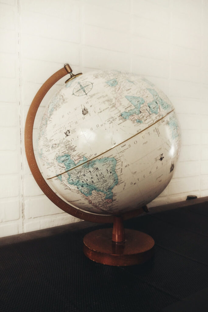 vintage terrestrial globe