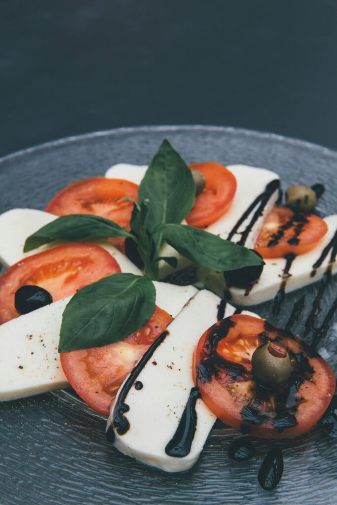 serving of caprese salad