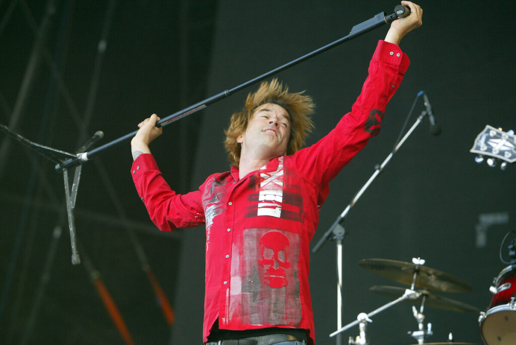 The German punk band Die Toten Hosen in concert at the annual Sziget music festival