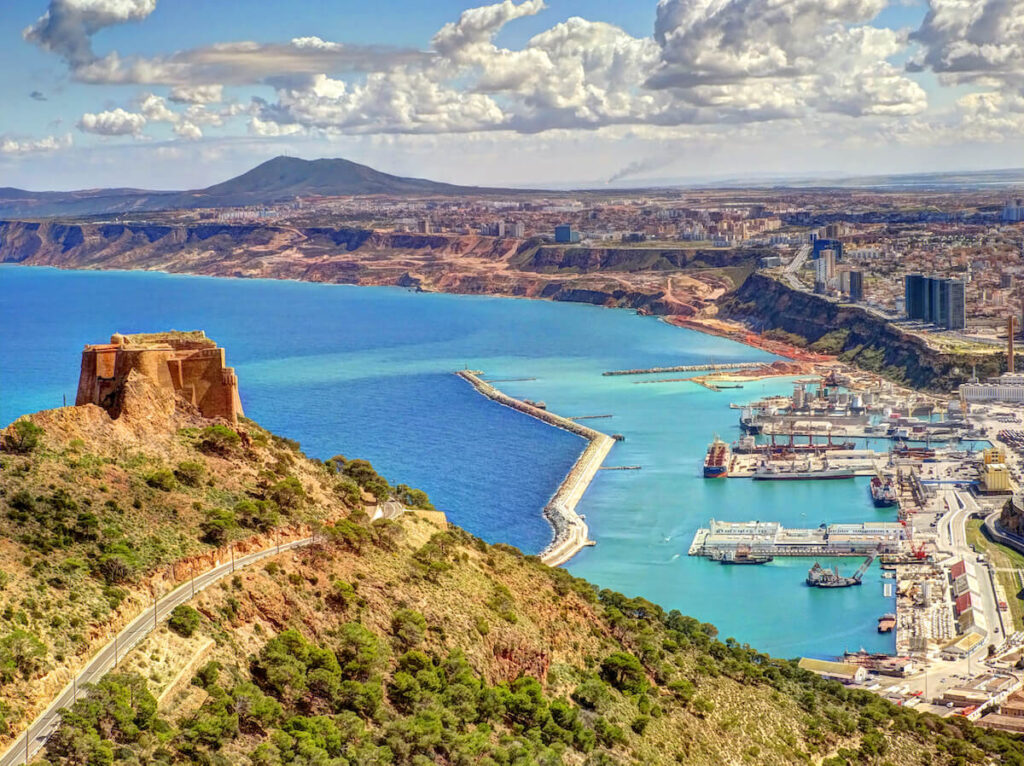 View of landscape and Oran city, Algeria